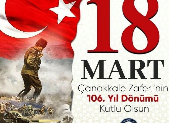 Çanakkale Zaferi'nin 106. Yıl Dönümü Kutlu Olsun. Bu toprakları bizlere vatan yapan şehitlerimizi saygı ve şükranla anıyoruz.