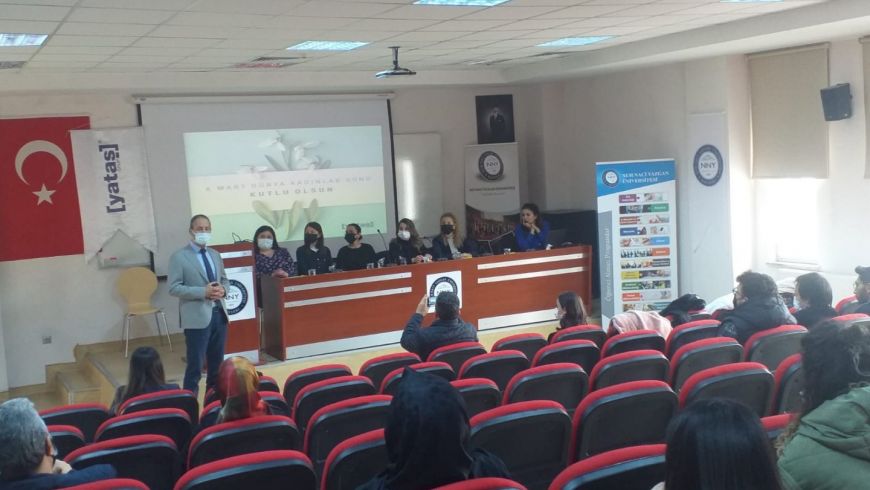 8 Mart Dünya Kadınlar Günü kapsamında gerçekleştirdiğimiz söyleşide üniversitemizi ziyaret ederek, değerli tecrübe ve bilgilerini bizlerle paylaşan Yataş A.Ş. 'nin kıymetli kadın mühendislerine teşekkür ederiz.