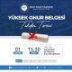 Yüksek Onur Belgesi Takdim Töreni
