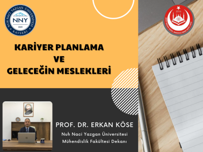 NNY Üniversitesi Mühendislik Fakültesi Dekanı Prof. Dr. Erkan Köse, 30 Aralık 2021 Saat:14:00' da Aksaray Şehit Önder Güzel Kız Anadolu İmam Hatip Lisesi öğrencileri ile buluşuyor