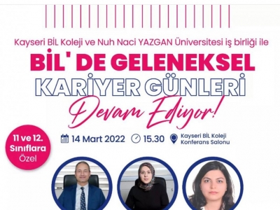 NNY Üniversitesi Mühendislik Fakültesi Dekanı Prof. Dr. Erkan KÖSE, 14 Mart 2022 Saat: 15:30' da Kayseri Bil Koleji öğrencileri ile buluşuyor.